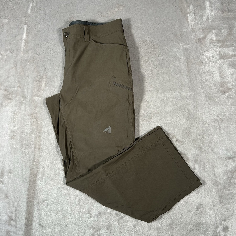Eddie Bauer First Ascent Guide Pant Mens 36x29 Brown Cargo Articulated Knee